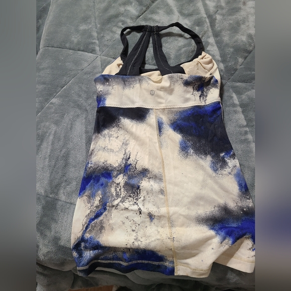 Blue, black, and white Lululemon Top - Picture 2 of 2